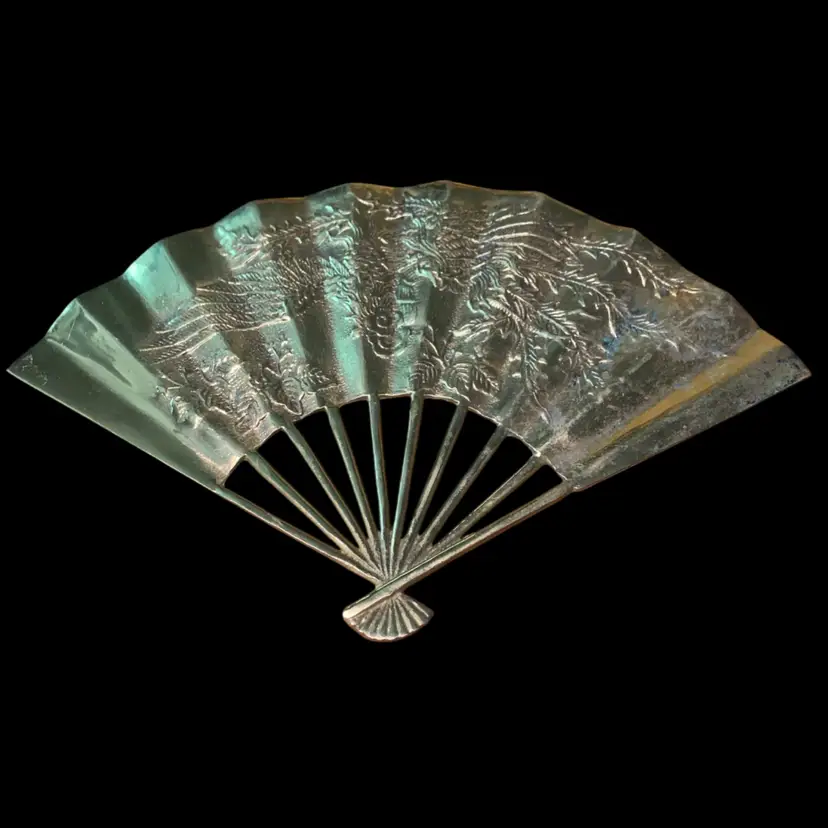 03. Vintage Brass Fan , Small Fan , Wall Or Shelf Decor