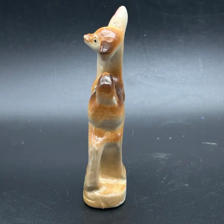 Vintage Porcelain Pottery Deer Fawn Japan