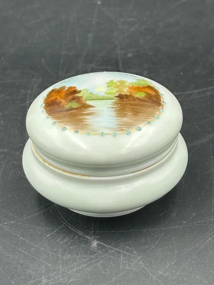 Vintage T&V Lemos, France Trinket/Ring/Pill Box Landscape Design