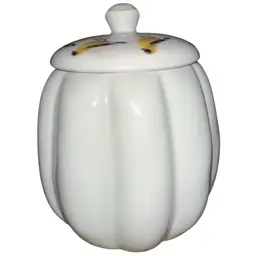 Ceramic Canister With A Bird On It 5” Tall X 4” Diameter