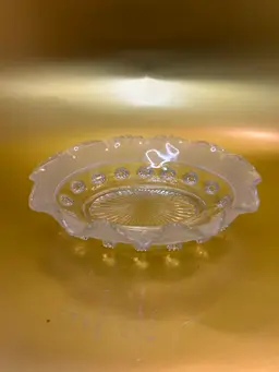 Vintage Davidson Glass Blackberry Prunt Fruit Bowl Clear Glass