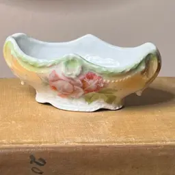 025 Vintage Ceramic Miniature German Leuchtenburg Vase Bowl Sugar