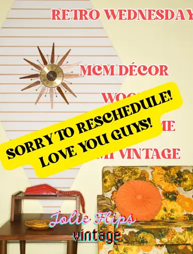 RESCHEDULED! RETRO VINTAGE SALE- MCM / MIAMI /SIXTIES HOME DÉCOR