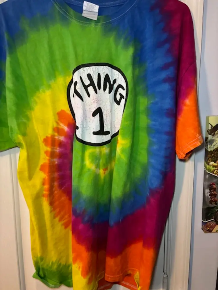 Halloween Time: Thing 1 XL T-shirt, Tie-Dye! Pre-owned