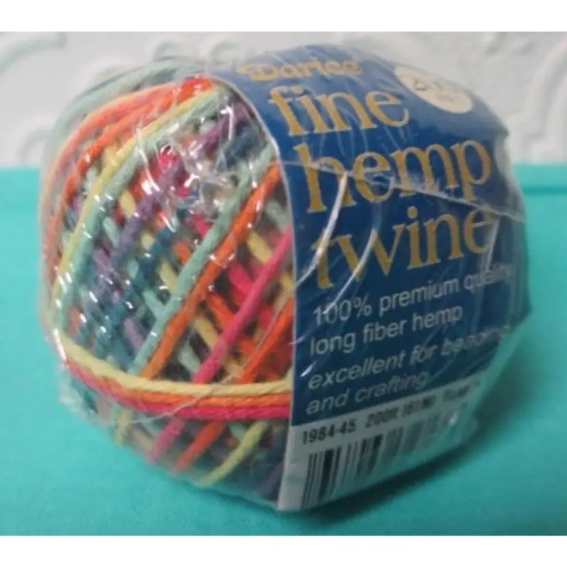 Rainbow Fine Hemp Twine Cord -200ft