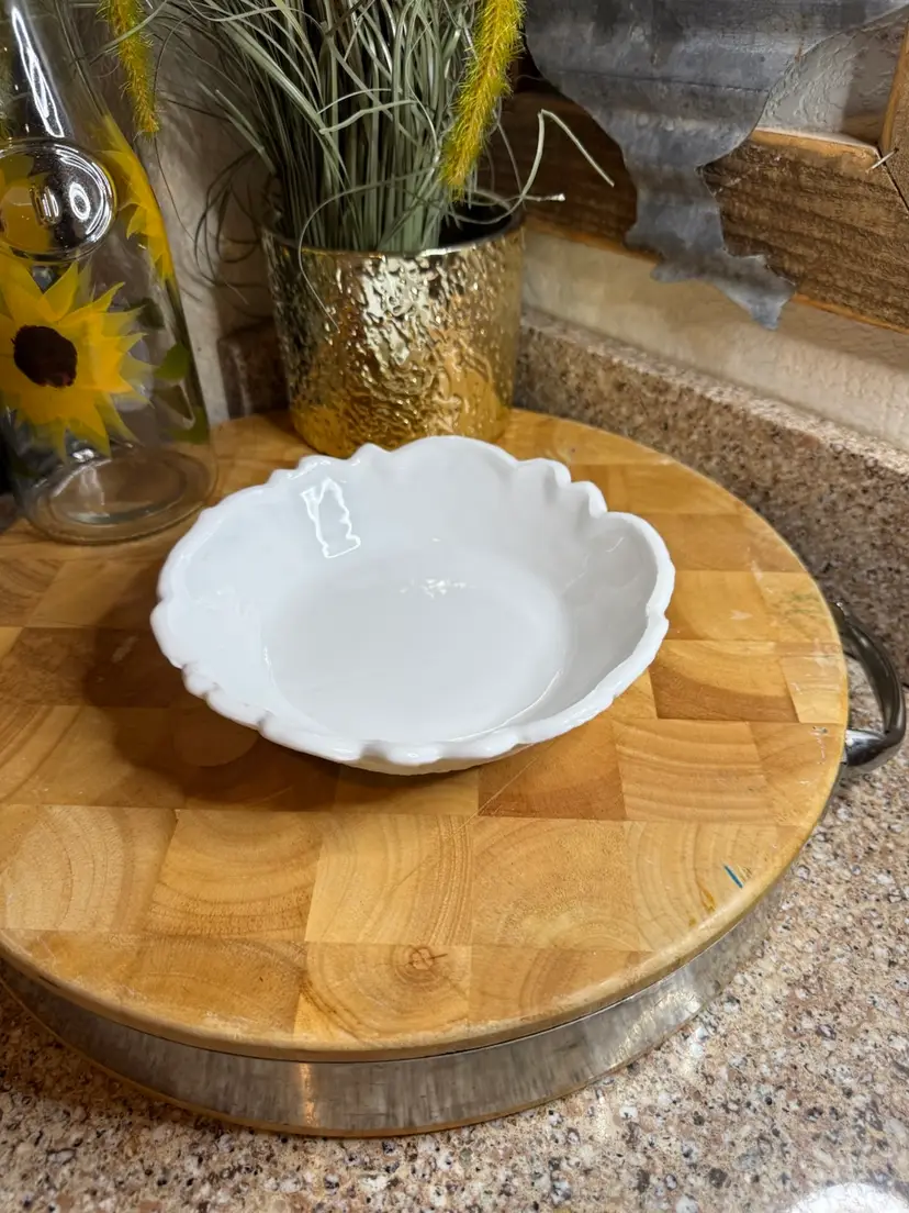 Vintage Milk Glass Heart Divided Dish with Underplate | Cottagecore Candy Bowl | Romantic White Glass Serving Set