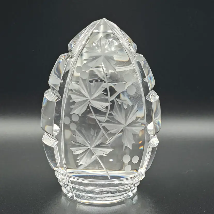 Sullivans Cut Lead Crystal Egg Paperweight Made in Poland
