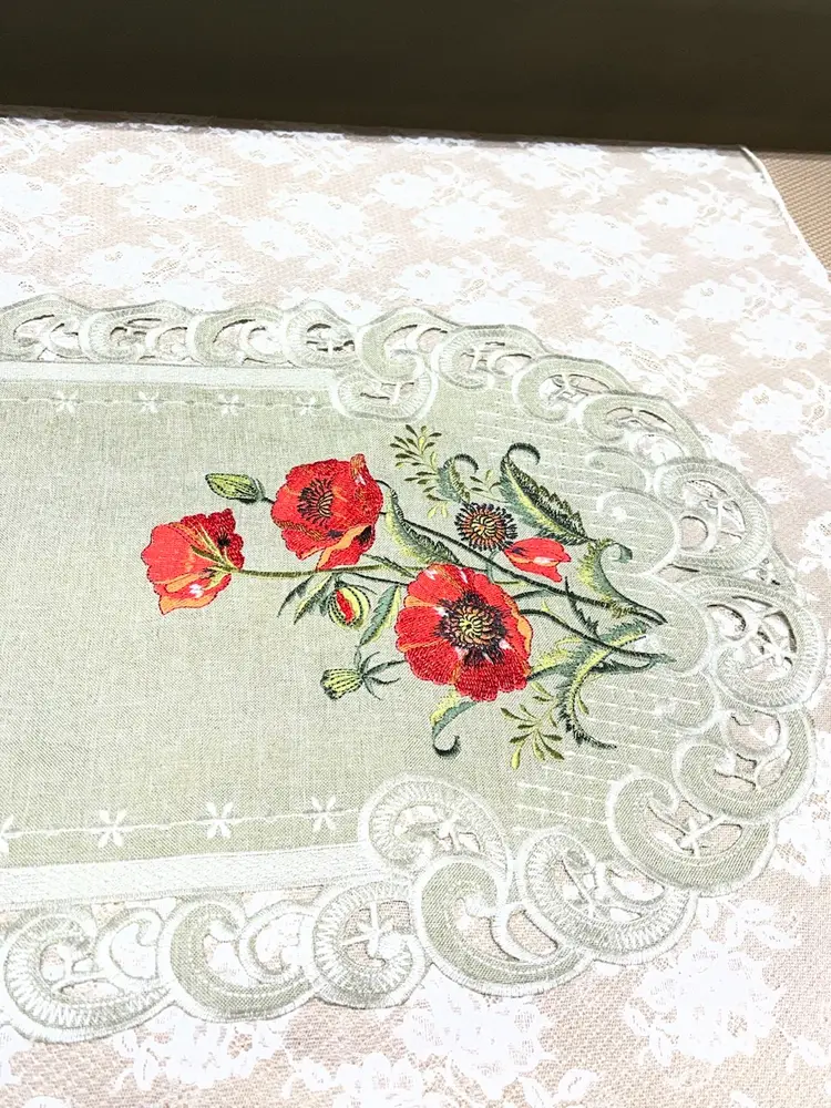 Machine Embroidered Table Runner