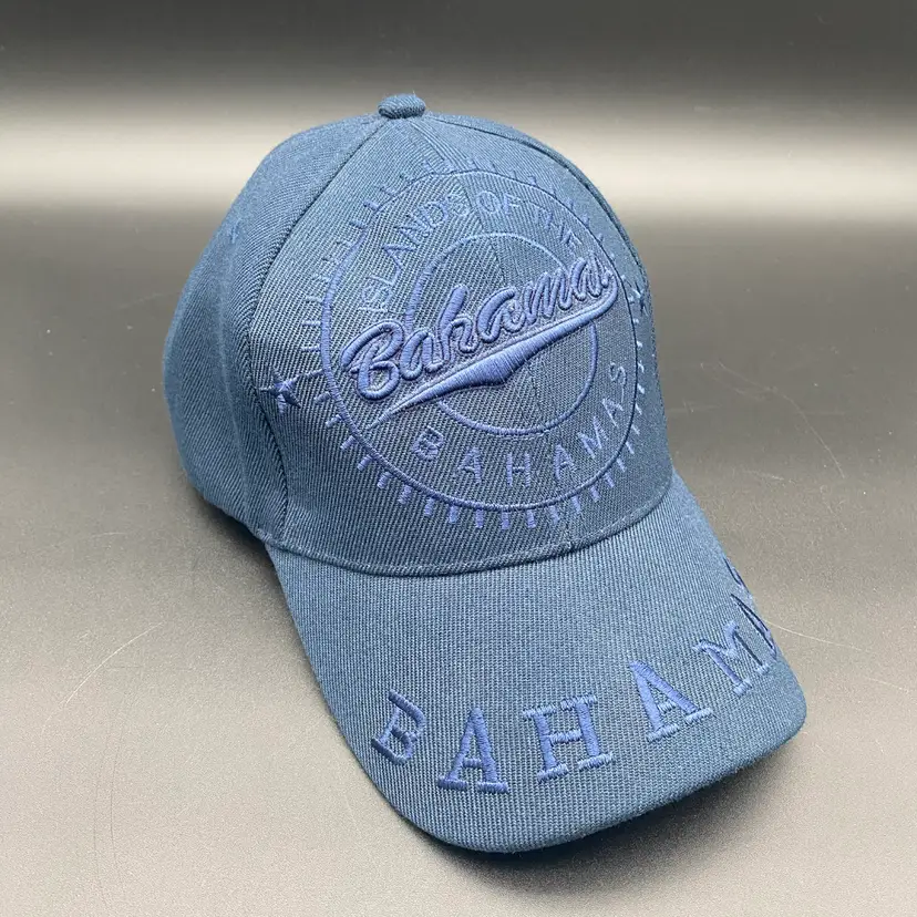Islands of the Bahamas Navy Blue Adjustable Hat
