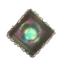 Iridescent Fused Glass Dish 5”