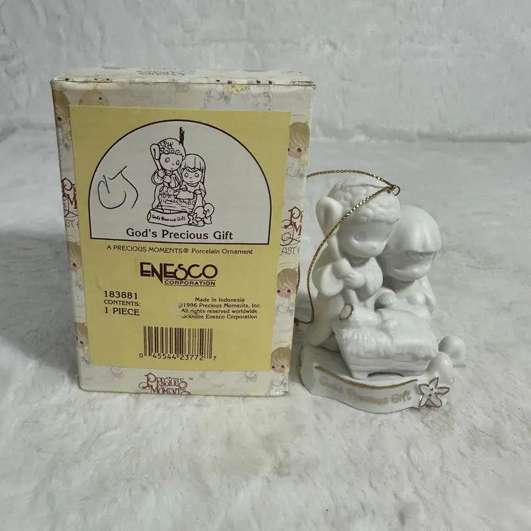 Precious Moments 1996 Christmas Ornament "God’s Precious Gift" #183881 Enesco