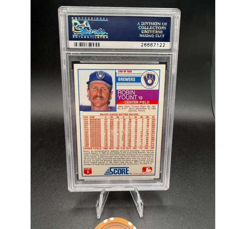 Robin Yount Glossy Edition PSA 10 1988 Score Milwaukee Brewers