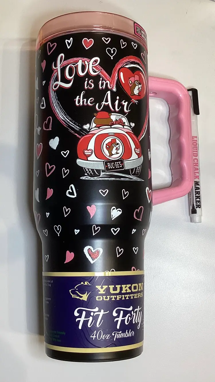 Buc-ee’s VALENTINES DAY Tumbler LOVE IS IN THE AIR for 2025 40 oz