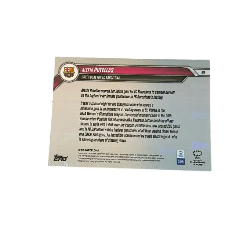 Alexia Putellas Barcelona Femini Topps Now 2024