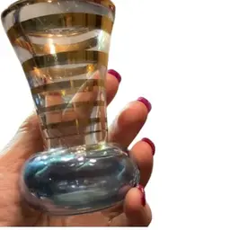 Weed Pot Blue And Gold Stripes