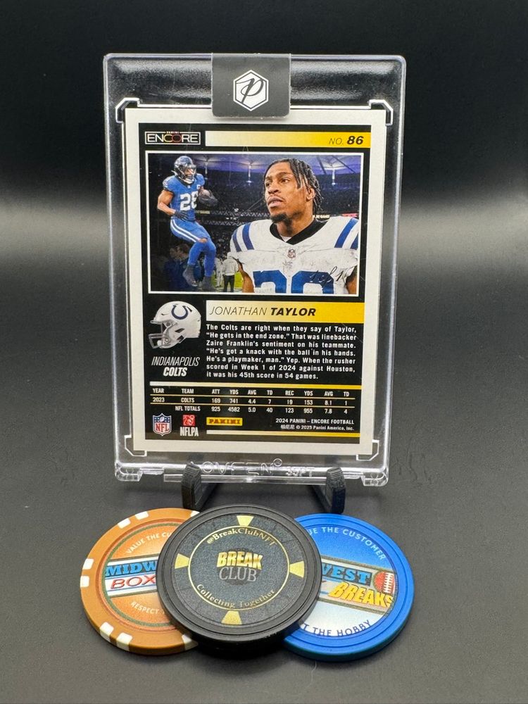 Jonathan Taylor 1/1 2024 Panini Encore Indianapolis Colts