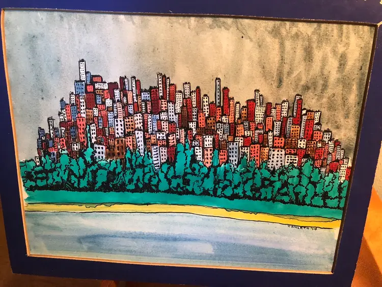 Signed Watercolor Of San Francisco Skyline