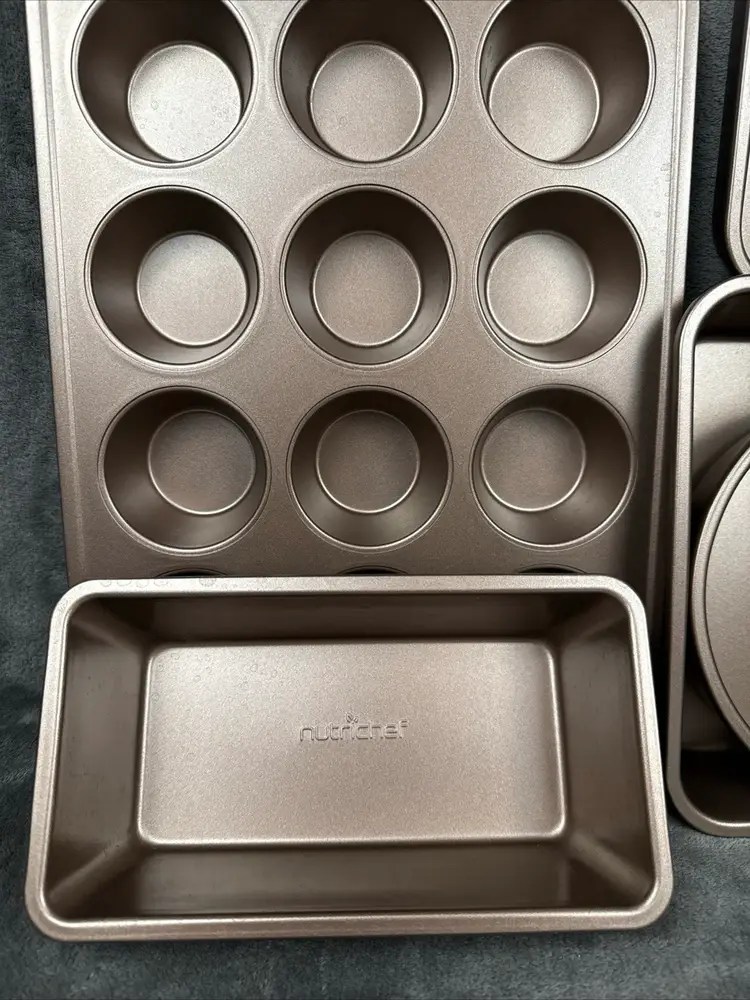 NutriChef Oven Non Stick Carbon Steel Tray Sheet 6 Pc Bakeware Set