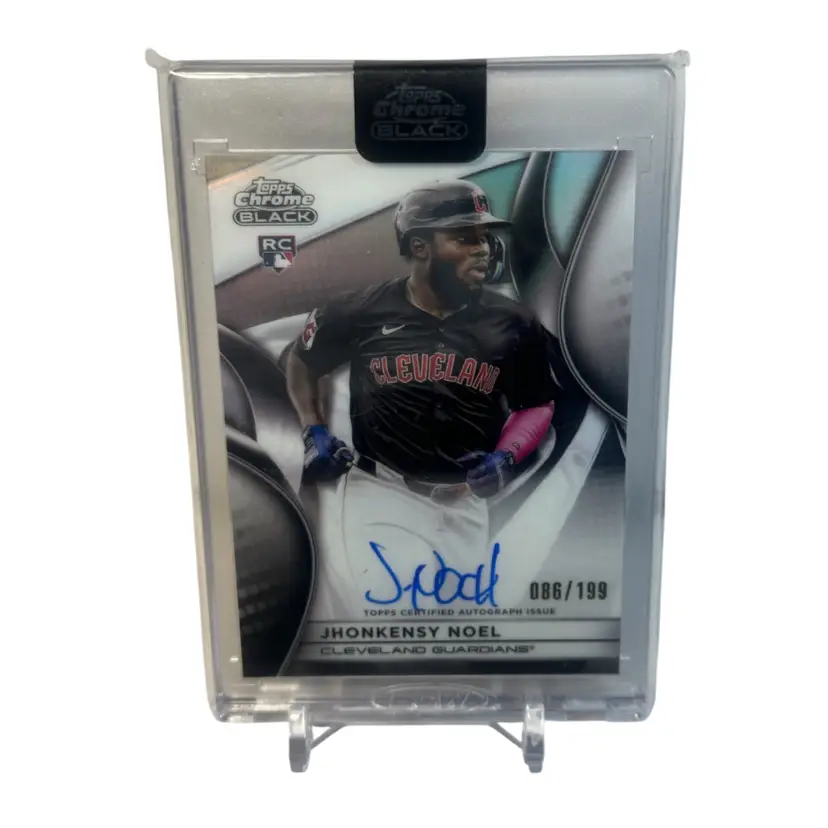 Jhonkensy Noel 2025 Chrome Black RC Auto /199 Cleveland Guardians