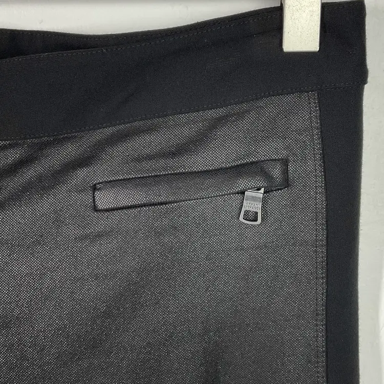 Armani Exchange Black Mixed Media Skinny Pants Small