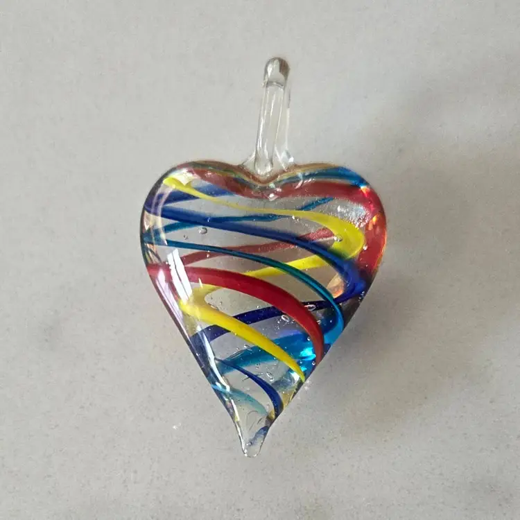 Glass Heart Pendant