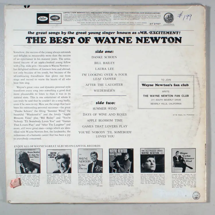 Wayne Newton - The Best of (1967) Vinyl LP • Danke Schoen, Greatest Hits
