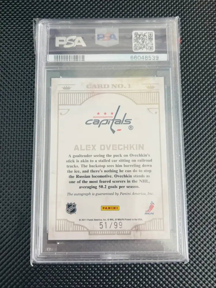 2011 Alex Ovechkin Ice Auto /99 PSA 10 Capitals