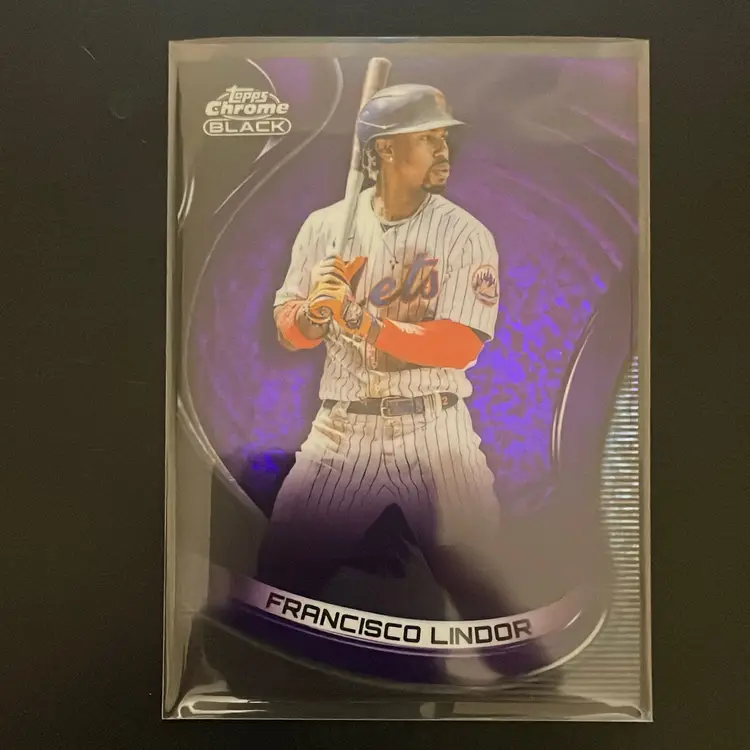Francisco Lindor 2022 Topps Chrome Black Purple /250 New York Mets