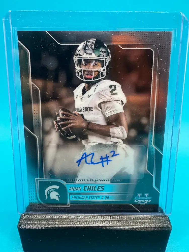 Aidan Chiles Bowman Chrome U Auto Michigan State Spartans