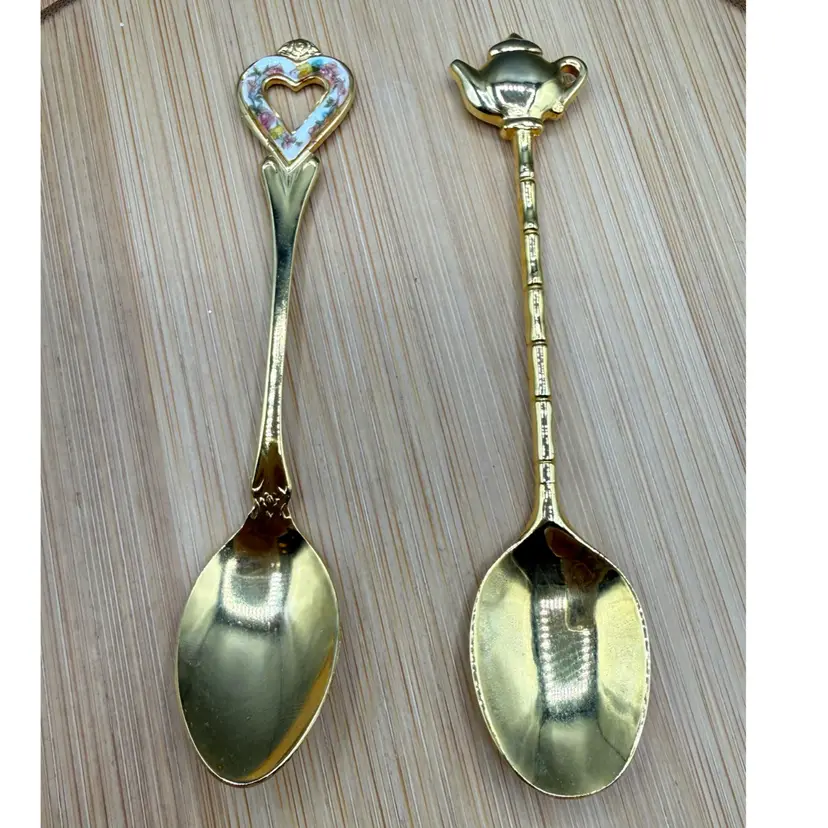 Small Vintage Gold Plated Spoons
