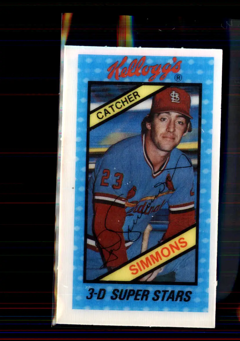 Ted Simmons 1980 Kellogg's 3-D Super Stars #45 - (pk2) - St. Louis Cardinals