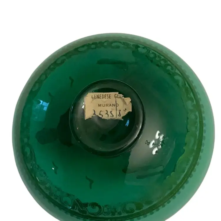 Vintage Salviati & C Murano Hand Painted Venetian Glass Trinket Dish/Bowl 4”x 1 1/2”