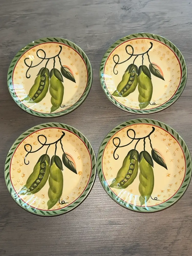  Fitz and Floyd Le Marche appetizer Plates set of 4