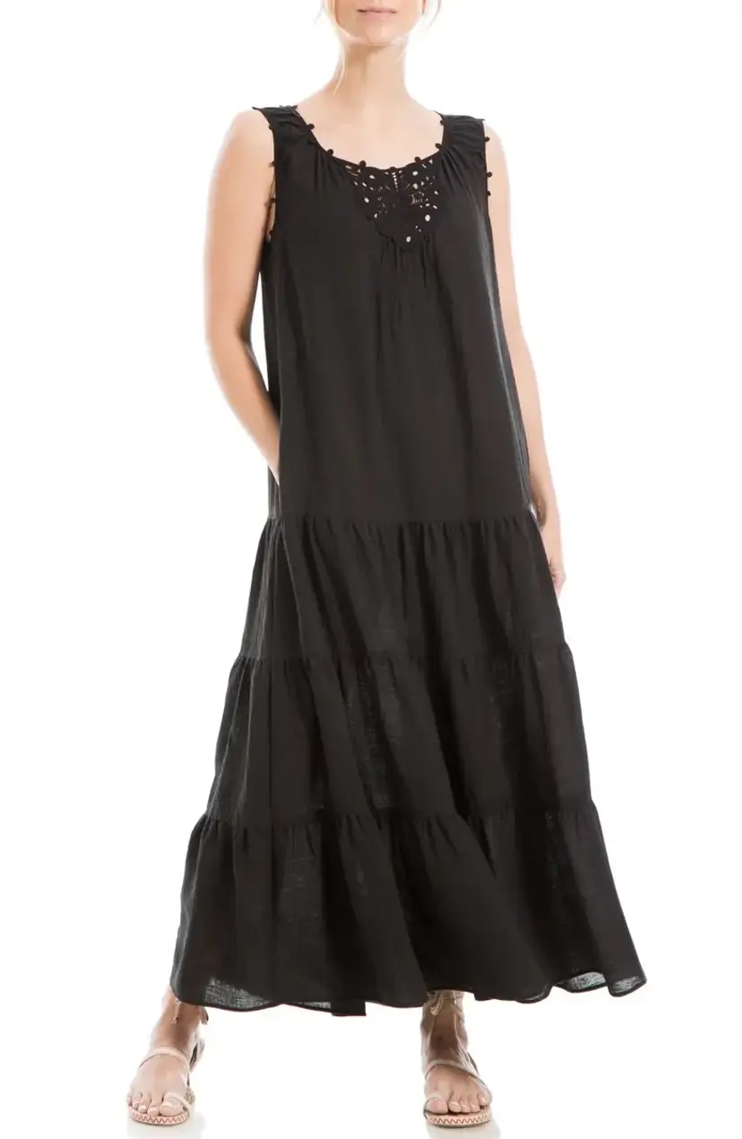 Lace Inset Tiered Maxi Dress
MAX STUDIO LONDON