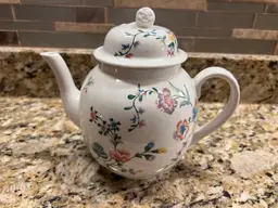 Laura Ashley Chinese Silk Porcelain Teapot Made in Staffordshire England 1989