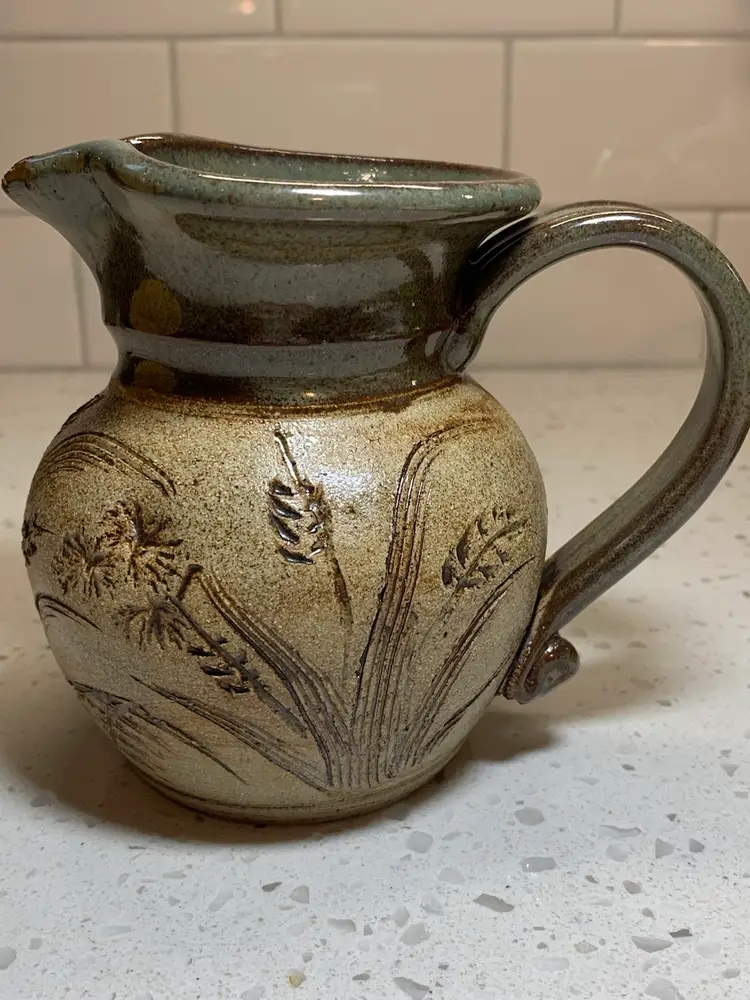 Art Pottery Earthy Colored Signed Pitcher