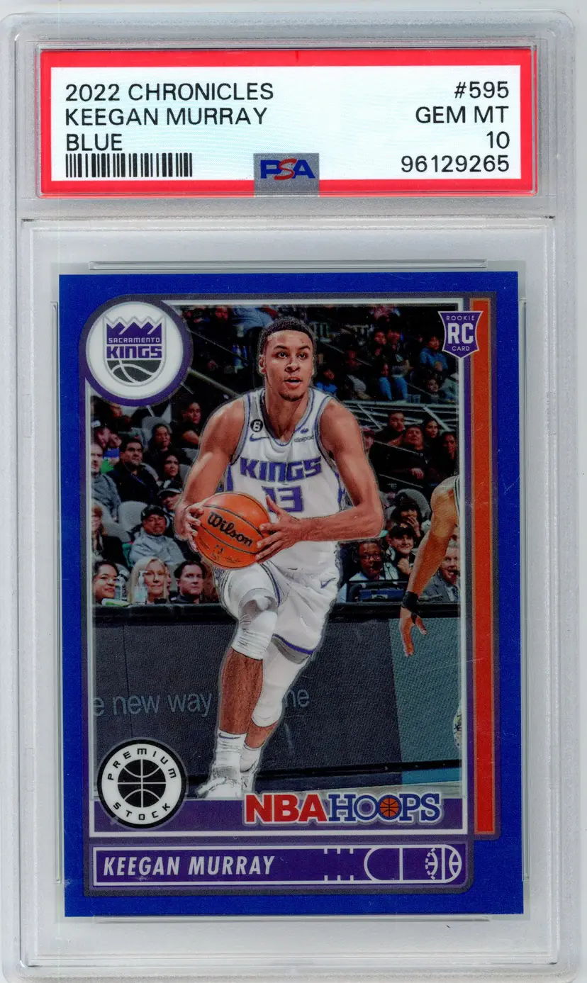 2022 Chronicles KEEGAN MURRAY #595 RC /99 Rookie Blue Prizm PSA 10 GEM MT