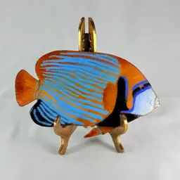 Enamel On Copper Tropical Fish As Is