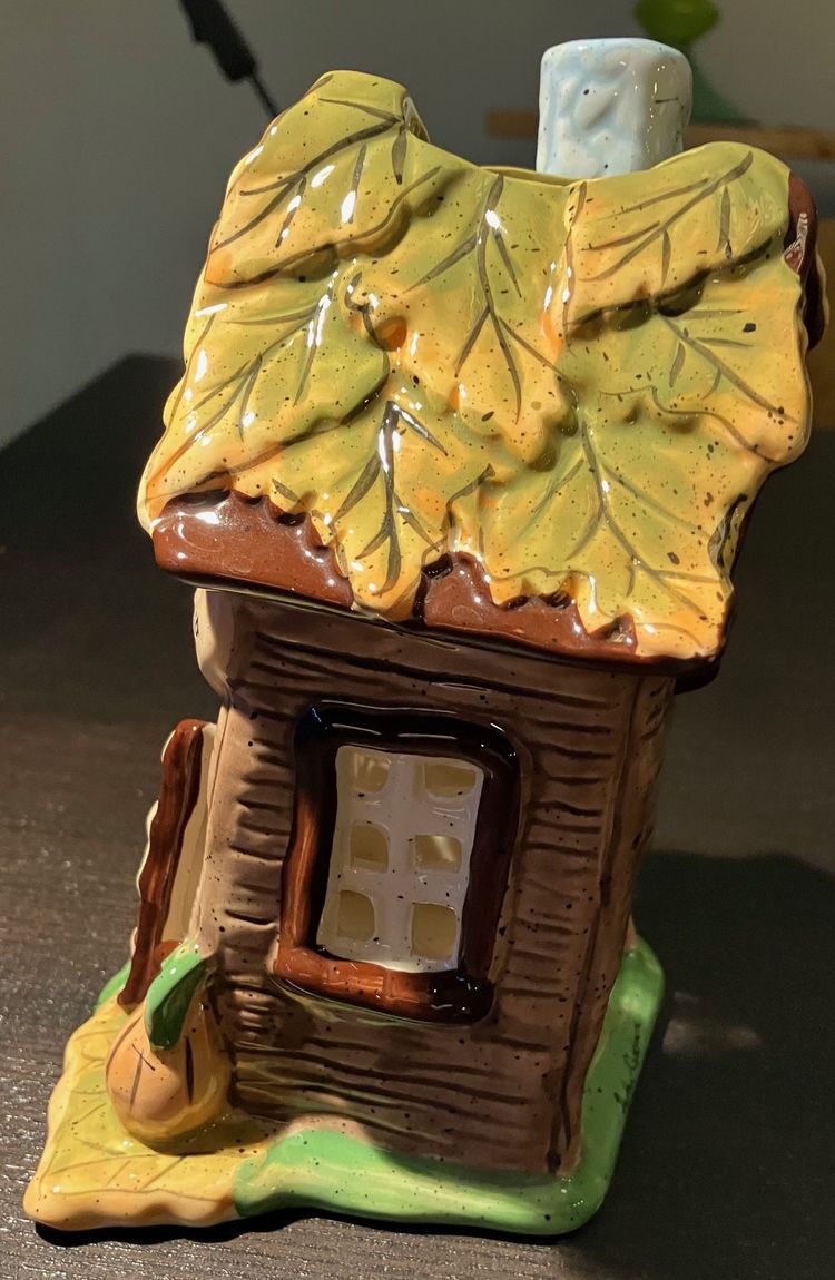 2009 Blue Sky Clay Works Happy Thanksgiving House Tea Light