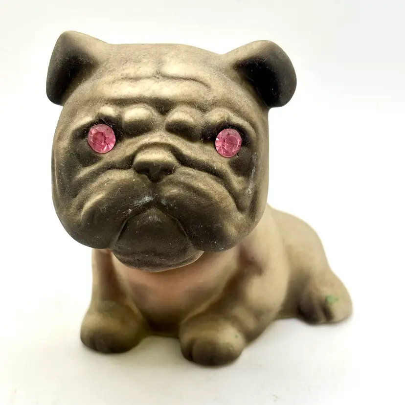Roselane USA Jewel Eyed Bulldog Figurine 3.5"
