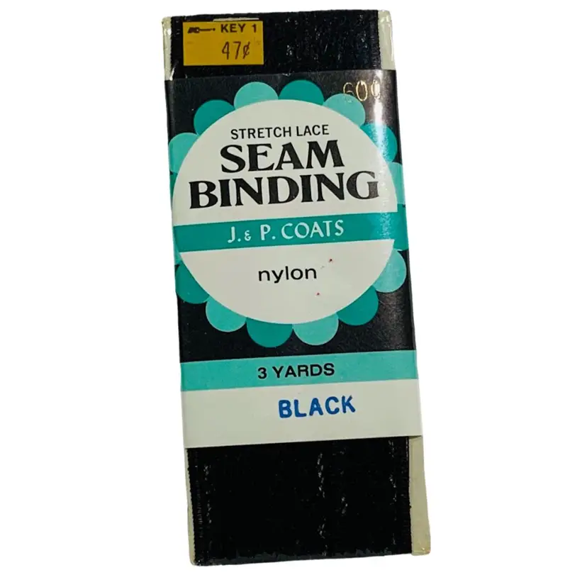 Vintage Sewing Notions In Original Packaging Black