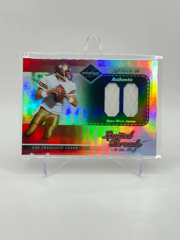 Jeff Garcia • 2003 Leaf Limited Threads- At The Half Parallel /50 • San Francisco 49ers