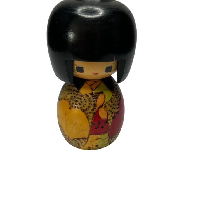 4 1/2” Tall Kokeshi Wooden Doll