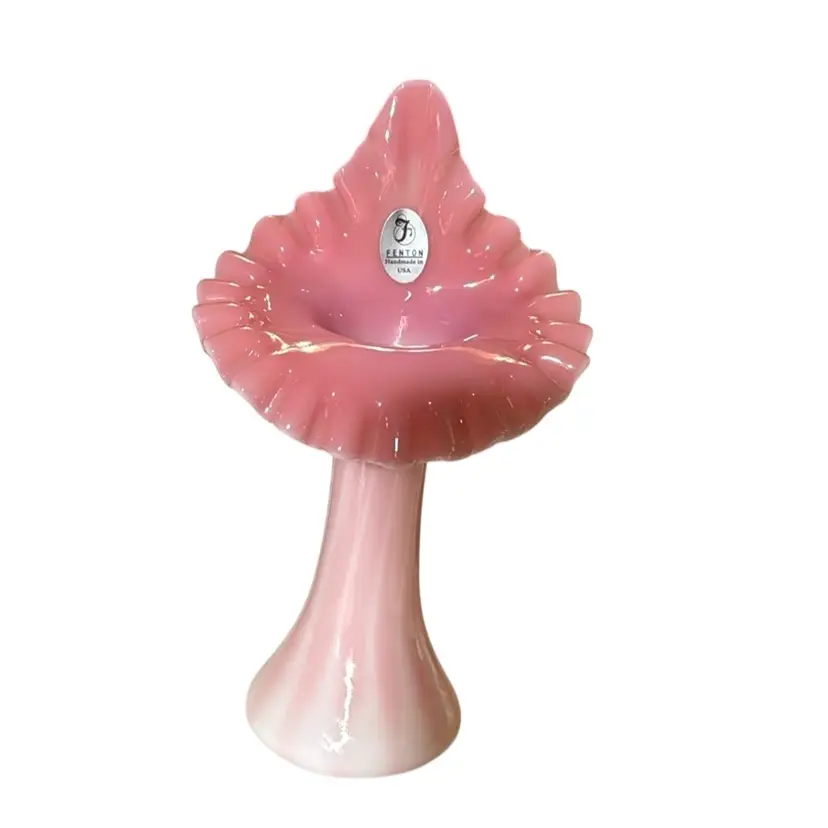 2004 RARE Family Signing Event Exclusive - Shelly Fenton SIGNED BY HAND - Rosalene Tulip Jack In The Pulpit Vase - Crimped Edges - 7”