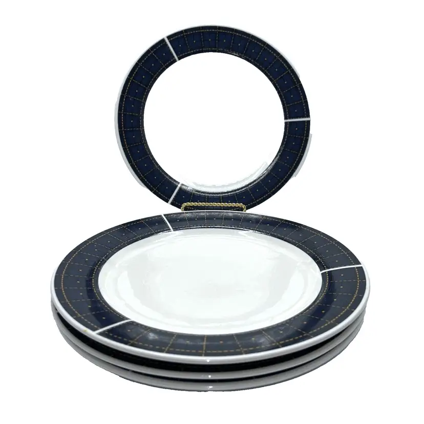 CALICO ROOSTER Dinner Plate Set of 4 Majesticware by Oneida Vintage