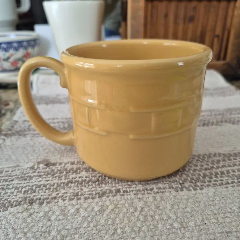 Longaberger pottery butternut coffee mug