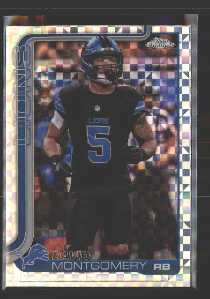 David Montgomery 2025 Topps Chrome X-Fractor #103 - (142) - Detroit Lions
