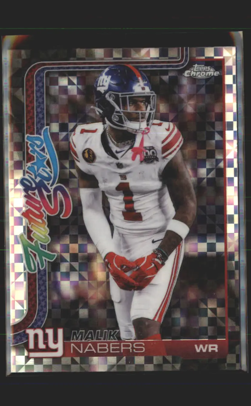 Malik Nabers 2025 Topps Chrome Future Stars X-Fractor #FS-8 - (138) - New York Giants