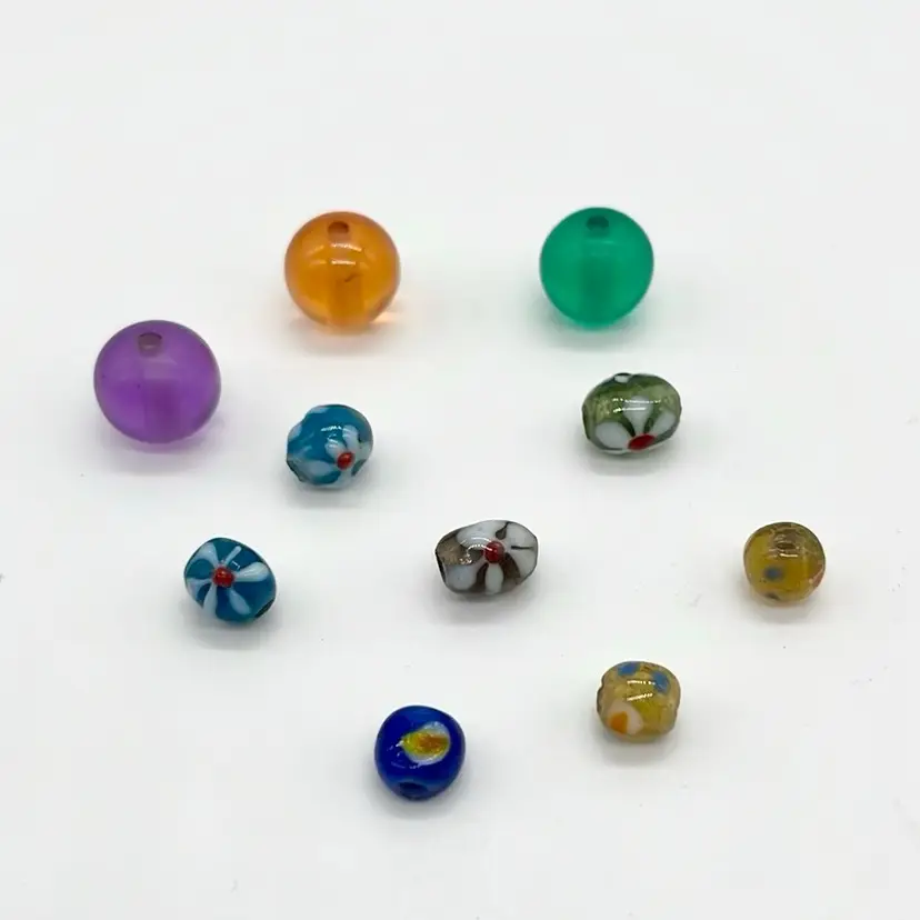 Crafting Glass Beads Lot Millefiori Design (10)