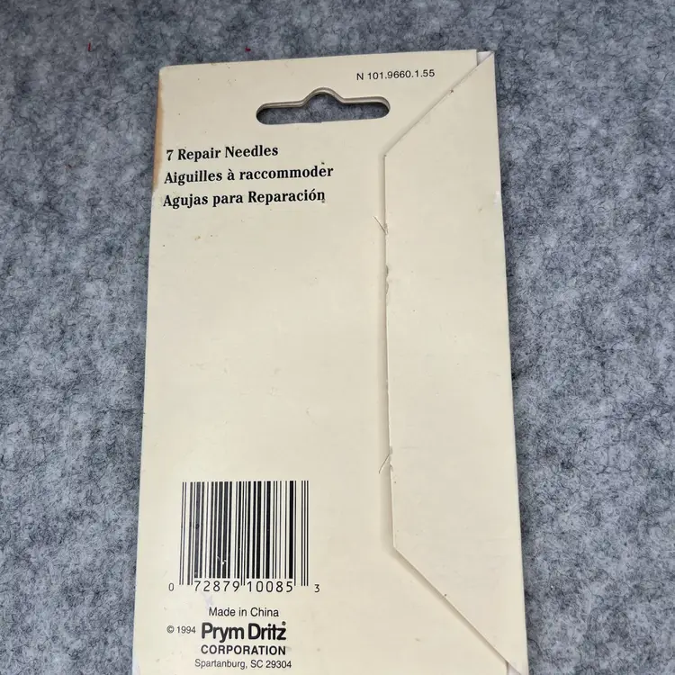 Dritz Brand Repair Needles Pkg Of 7 For Upholstery, Canvas Or Leather New In Package 1994